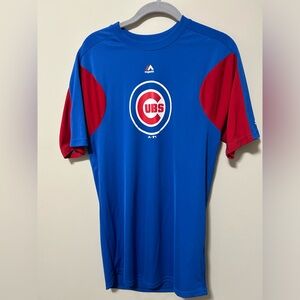 Majestic Chicago Cubs Blue and Red T-Shirt